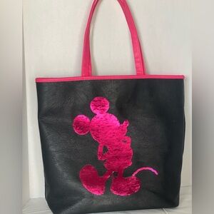 Hot pink reversible sequin limited edition loungefly Disney parks tote